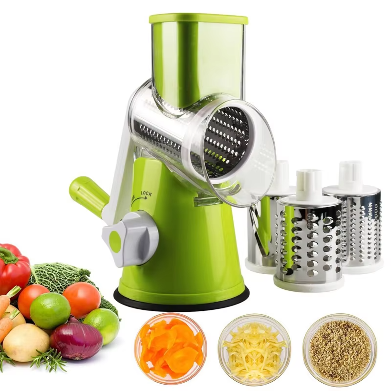 3 In 1 Manual Rotary Vegetable Drum Cutter