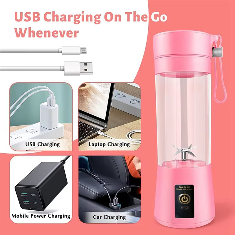 Portable 6 Blade Electric USB Rechargeable Blender